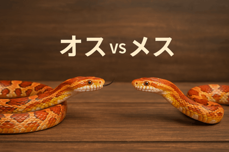 コーンスネークのオスメスの違い｜見分け方・性格・飼いやすさまで比較！